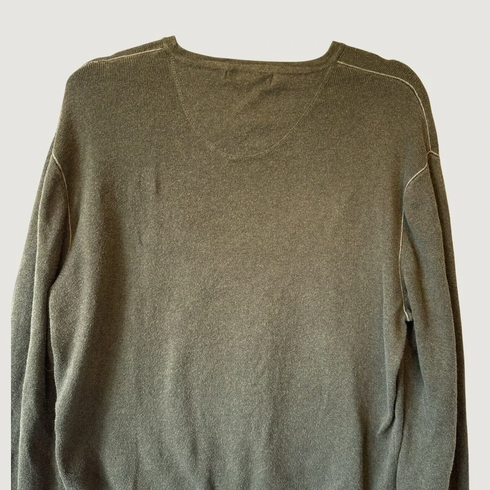 Banana‎ Republic Cotton Crewneck Sweater Mens Large Olive Green Gorpcore Preppy